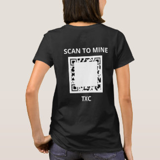 Texit Coin Scan TO MINE QR-codiertes offizielles L T-Shirt