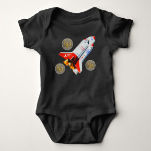 TexitCoin Baby Offizielles Logo auf Dunkelgrauem T Strampler