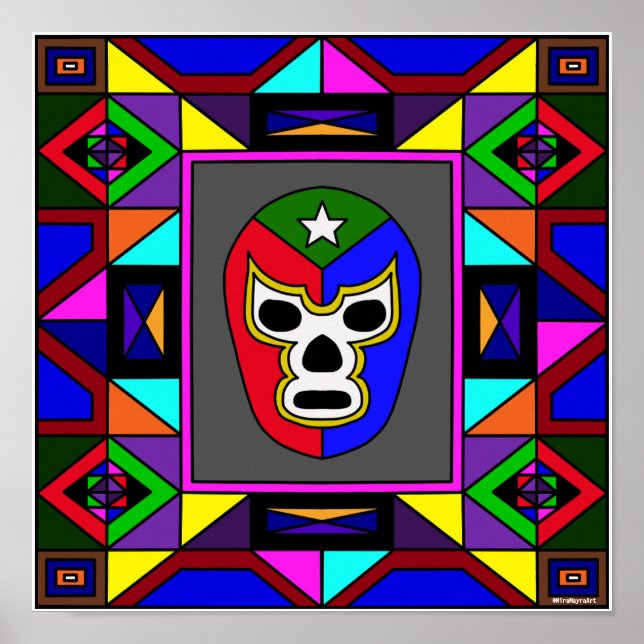 TexMex Luchador Poster (Vorne)