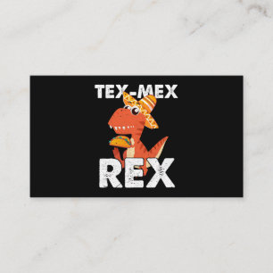 TexMexRex TRex Taco Dinosaur Cinco de Mayo Mexican Visitenkarte