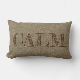 Text ändern - CALM - Text auf Beige hellbraun Lendenkissen