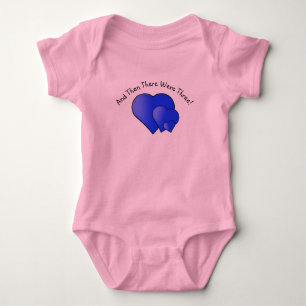 Text ändern, dann waren es drei! Blaue Herzen  B Baby Strampler