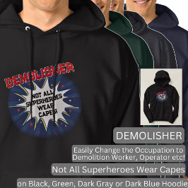 Text ändern, DEMOLISHER, nicht alle Superhelden Hoodie