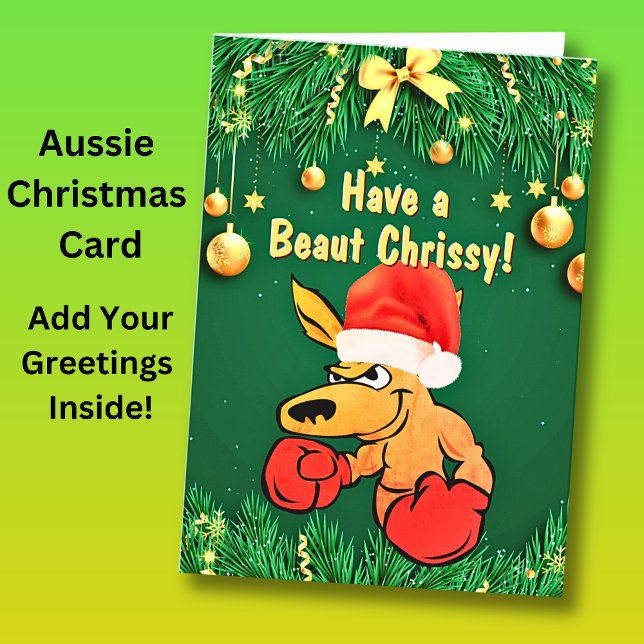 Text ändern, eine schöne Chrissy haben, Kangaroo S Karte (Von Creator hochgeladen)