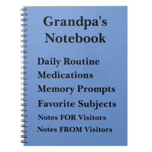Text ändern - Großvater Dementia Notebook Notizblock