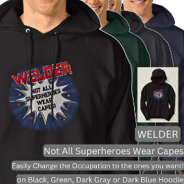 Text ändern - GUDER- Nicht alle Superhelden Hoodie