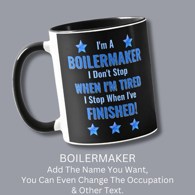 Text ändern, ich bin BOILERMAKER, halte nicht an M Tasse (Von Creator hochgeladen)