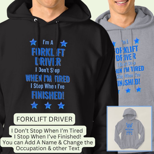 Text ändern, ich bin ein FORKLIFT-TREIBER Nicht au Hoodie (Von Creator hochgeladen)