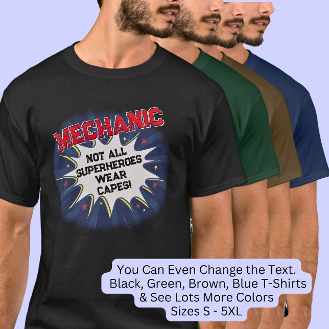 Text ändern - Mechanisch - Nicht alle Superhelden T-Shirt (Von Creator hochgeladen)