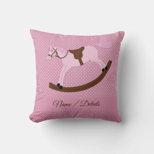 Text ändern Name Rocking Pferd Pillow hinzufügen Kissen