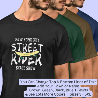 Text ändern, Namen hinzufügen, Street Rider Skateb T-Shirt
