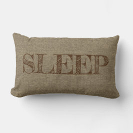 Text ändern - SLEEP - Text auf Beige hellbraun Lendenkissen