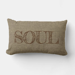 Text ändern - SOUL - Text auf Beige, hellbraun Lendenkissen