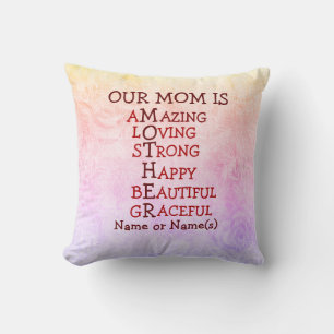 Text ändern, Unsere Mutter ist MOTHER Wörter, Name Kissen