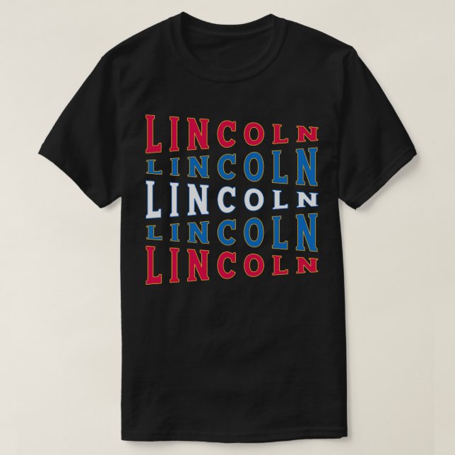 TEXT ART USA LINCOLN T-Shirt (Design vorne)