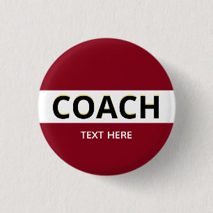 Text auf der Bordeaux-Taste coach Button