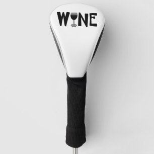 Text aus Weinglas Golf Headcover