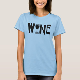 Text aus Weinglas T-Shirt