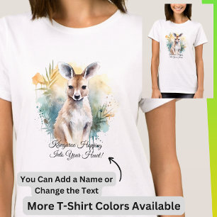 Text bearbeiten hinzufügen - Kangaroo Aquarellmale T-Shirt