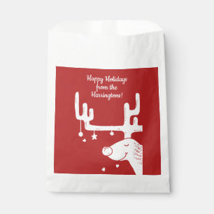 Text-Bevorzugungstaschen der Renillustration Geschenktütchen