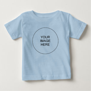Text Bild Blau Baby Doppelseitiger Druck Vorlage T-shirt