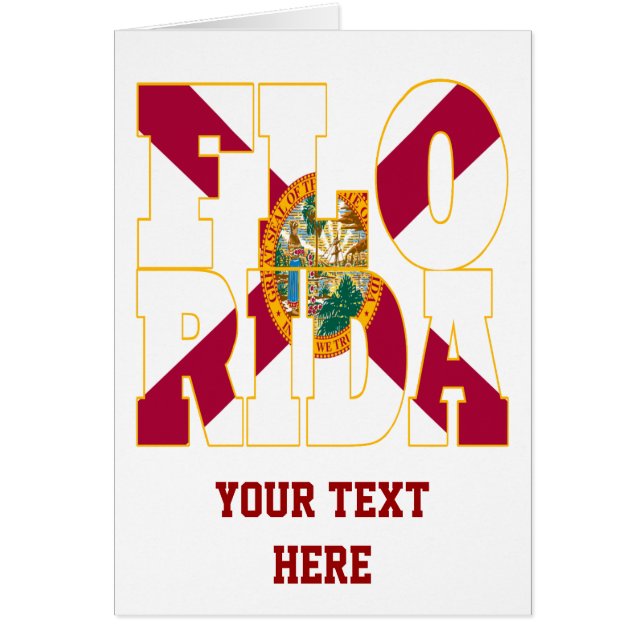 Text der Landesflagge in Florida (Vorne)