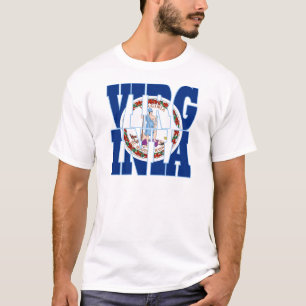 Text der Landesflagge in Virginia T-Shirt