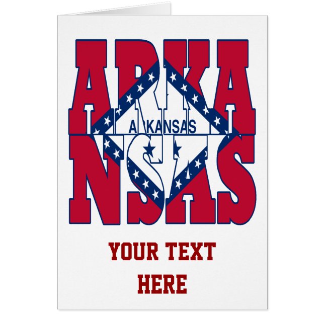 Text der Staatsflagge Arkansas (Vorne)
