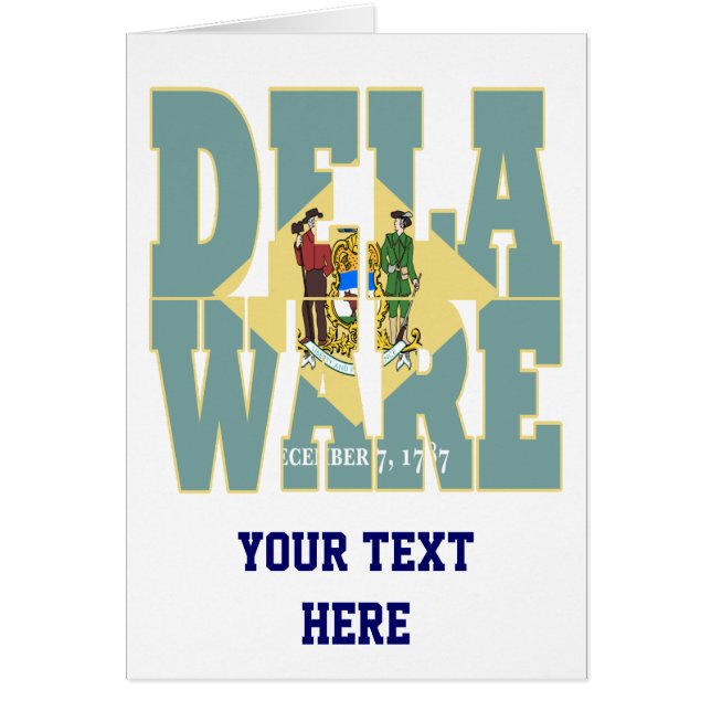 Text der Staatsflagge Delaware (Vorne)