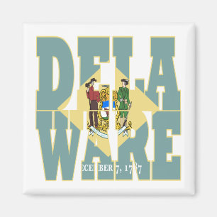 Text der Staatsflagge Delaware Magnet