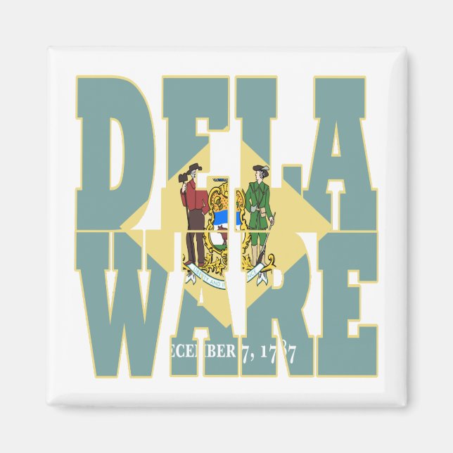 Text der Staatsflagge Delaware Magnet (Vorne)