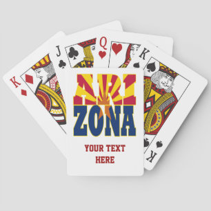 Text der Staatsflagge von Arizona Spielkarten