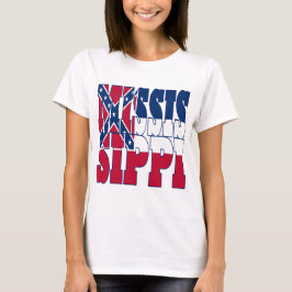 Text der Staatsflagge von Mississippi T-Shirt