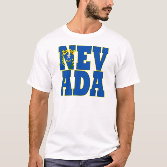 Text der Staatsflagge von Nevada T-Shirt (Vorderseite)