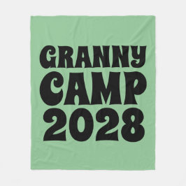 Text des Retro-Granny-Camps Fleecedecke