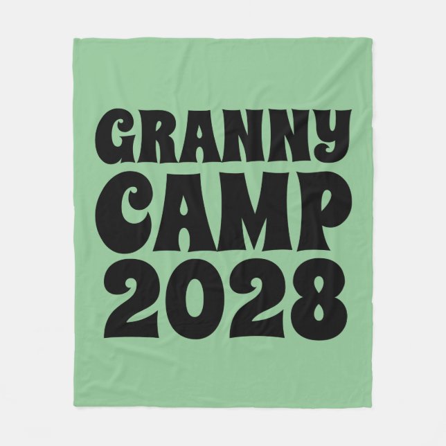 Text des Retro-Granny-Camps Fleecedecke (Vorderseite)