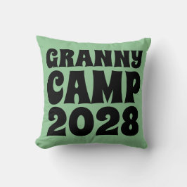 Text des Retro-Granny-Camps Kissen