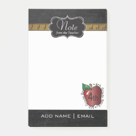 Text des Tafel-vierter Grad-Lehrer-| DIY Post-it Klebezettel