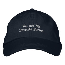 Text "Du bist meine Lieblings-Person" Baumwollmütz Bestickte Baseballkappe