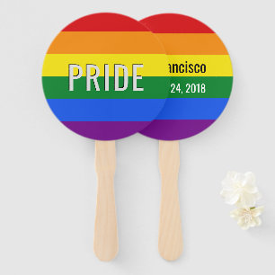 Text-Fan-Set der Regenbogen-Flagge Fächer