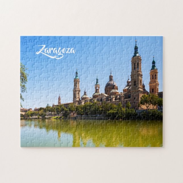 Text-Fotopuzzlespiele Saragossas Spanien Puzzle (Horizontal)