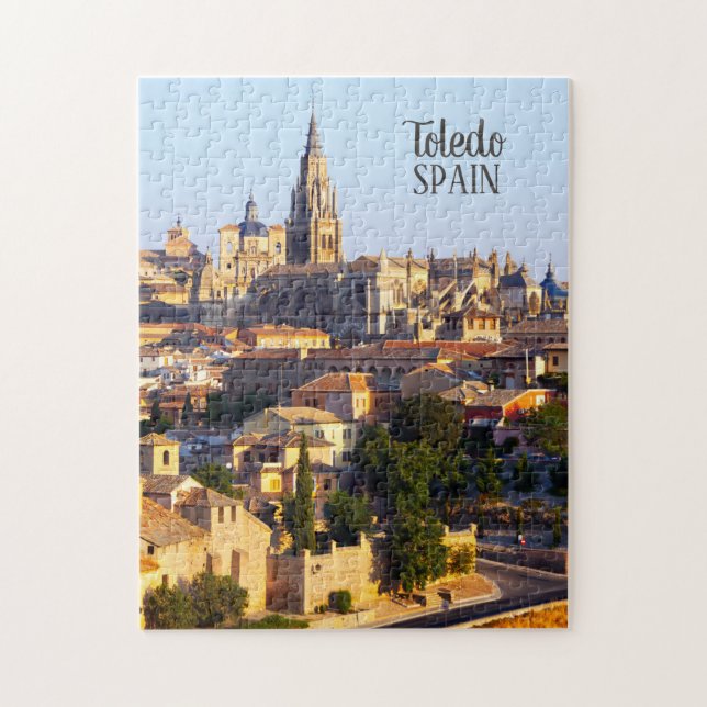 Text-Fotopuzzlespiele Toledos Spanien Puzzle (Vertikal)