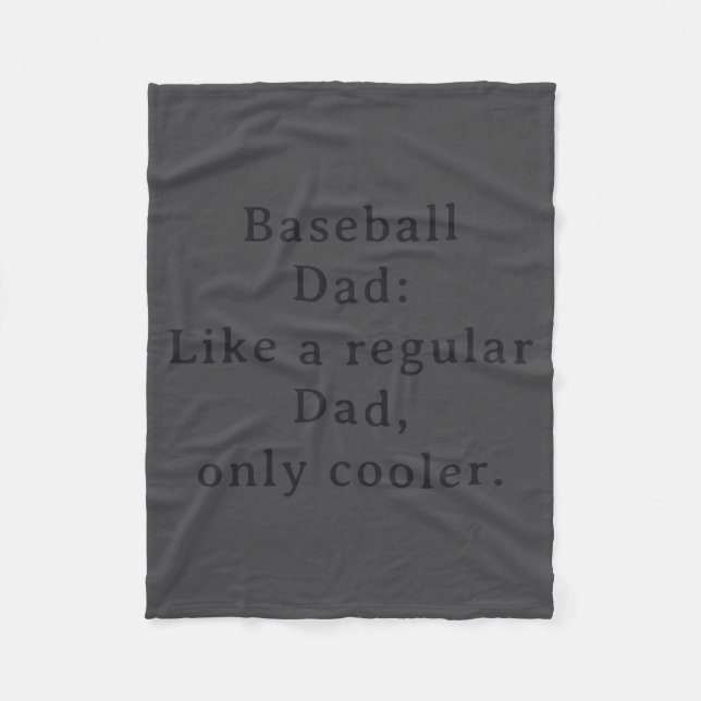Text Funny Dad Baseball  Fleecedecke (Vorderseite)