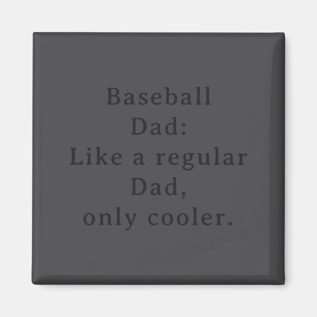 Text Funny Dad Baseball  Magnet (Vorne)