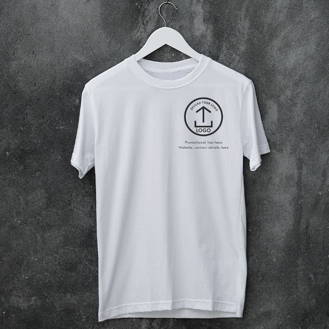 Text für Berufliche Geschäftslogos T-Shirt (White Simple Professional Business Logo Text T-Shirt)