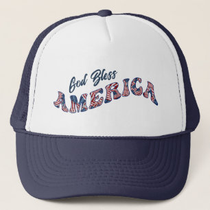 Text für das Muster "Gott segne Amerika" Truckerkappe