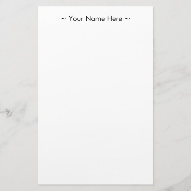 Text für den Namen ändern weiß Briefpapier (Vorderseite)