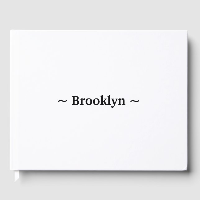 Text für den Namen ändern weiß Gästebuch (Vorderseite)