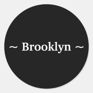 Text für den Namen ändern weiß Runder Aufkleber