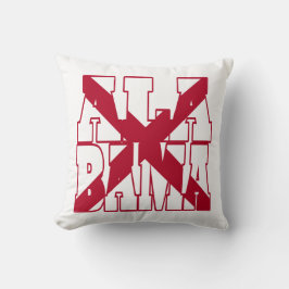 Text für die Alabama-Staatsflagge Kissen